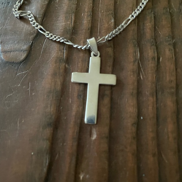 Sterling Silver 925 chain necklace with a cross - Picture 2 of 9